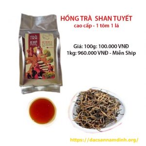 hồng trà shan tuyết Hà Giang 1 tôm 1 lá (loại cao cấp)