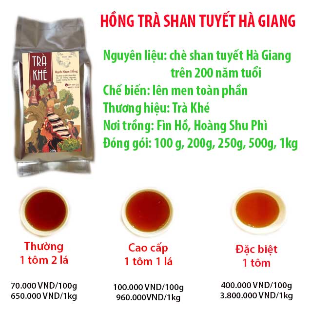 Hồng trà shan tuyết Hà Giang