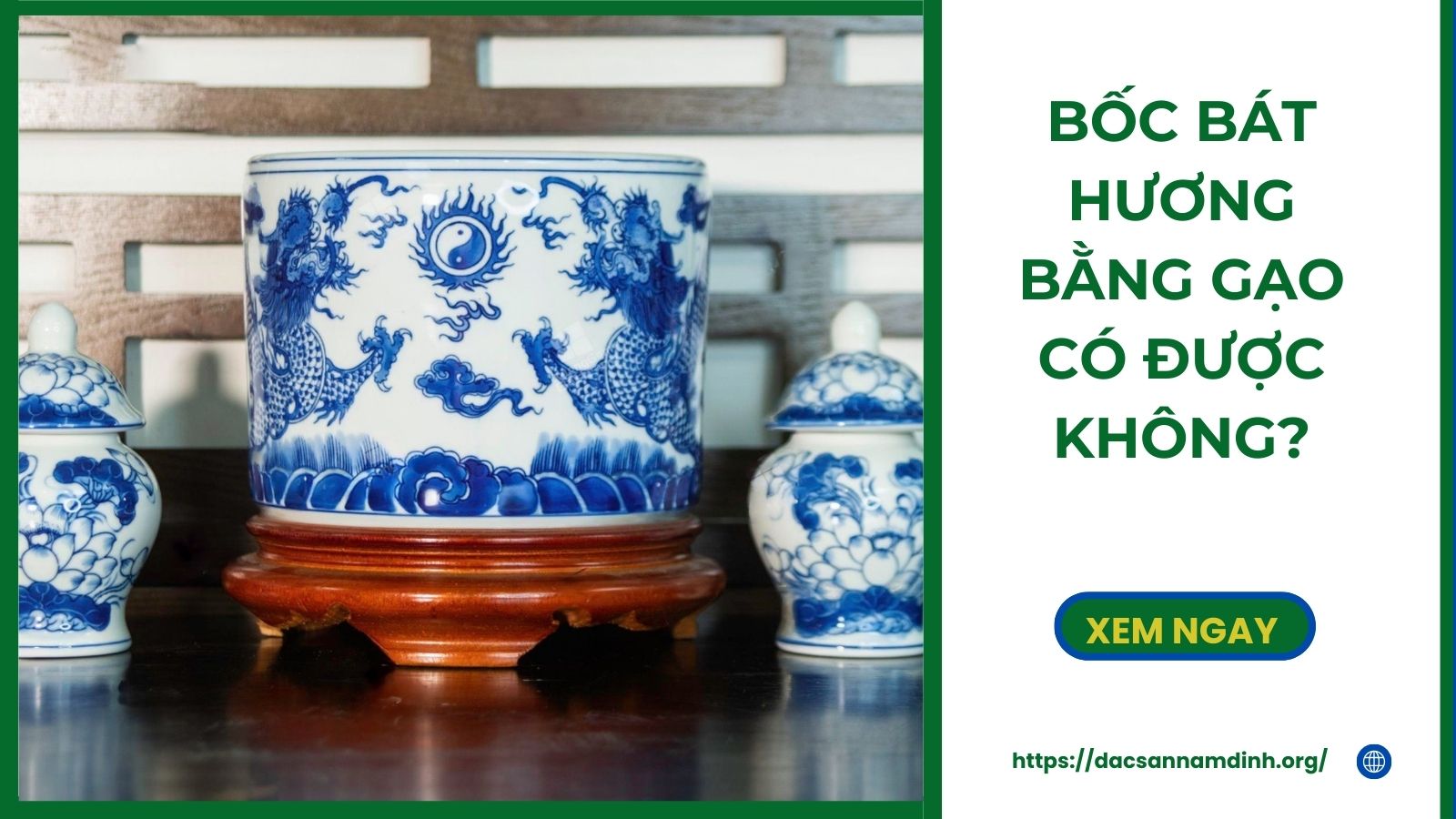 Bốc bát hương bằng gạo có được không?