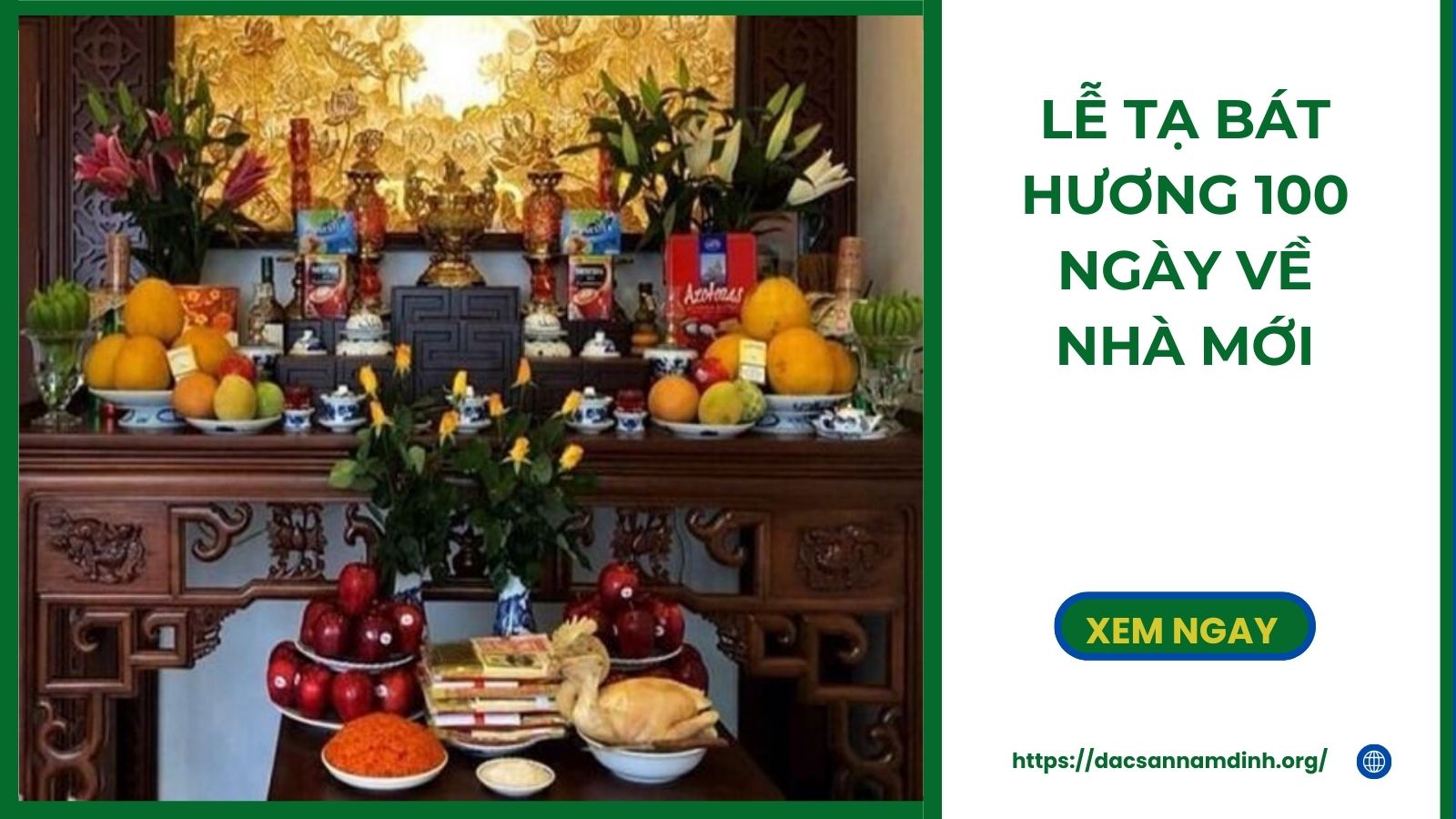 Lễ tạ bát hương 100 ngày về nhà mới