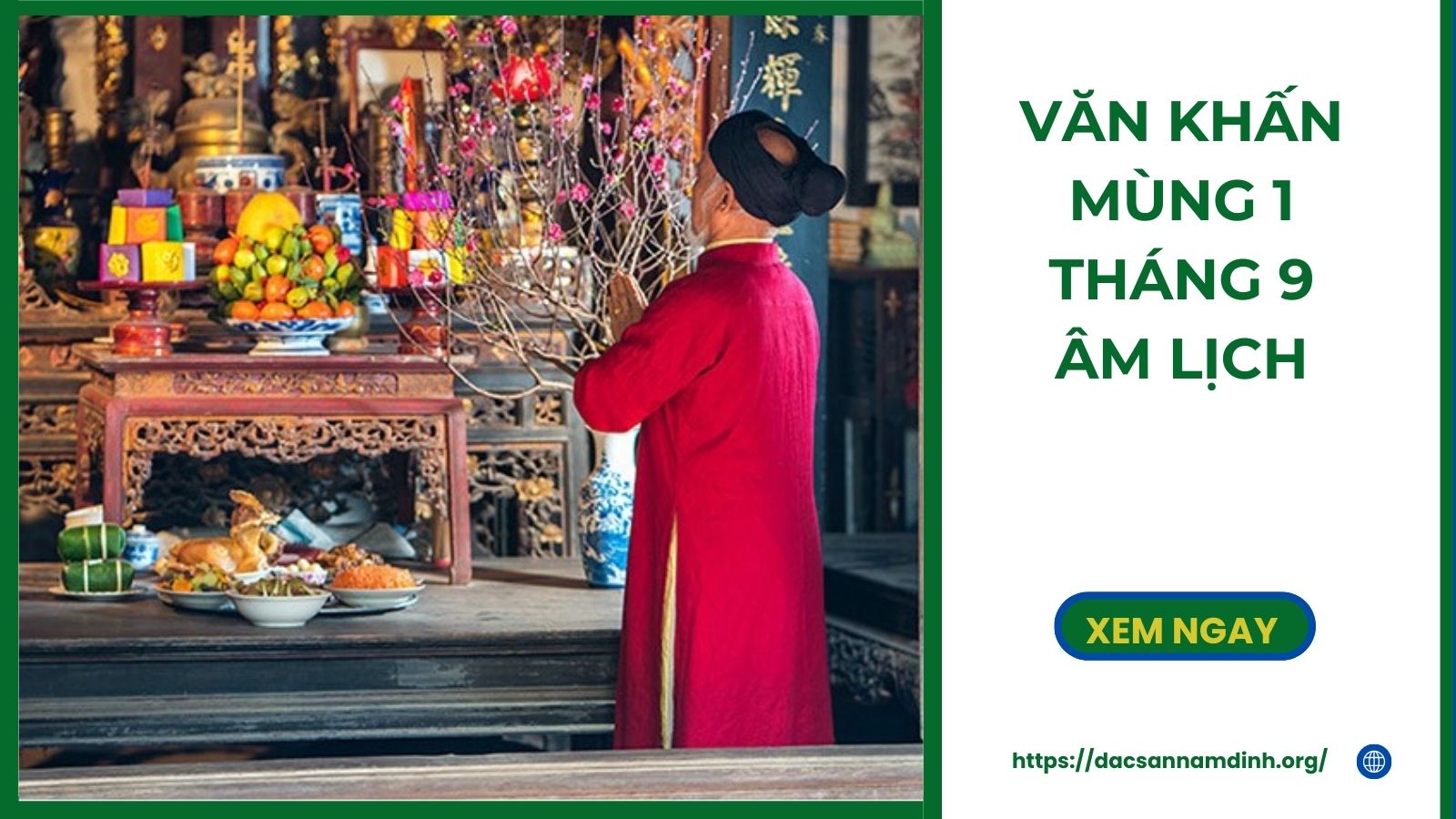 Văn khấn mùng 1 tháng 9 âm lịch