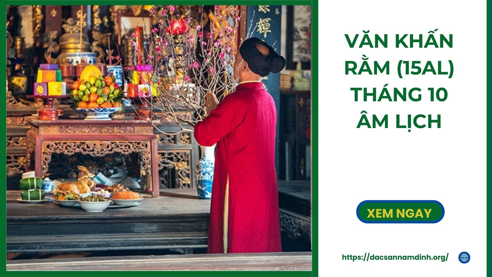 Văn khấn rằm (15AL) tháng 10 âm lịch