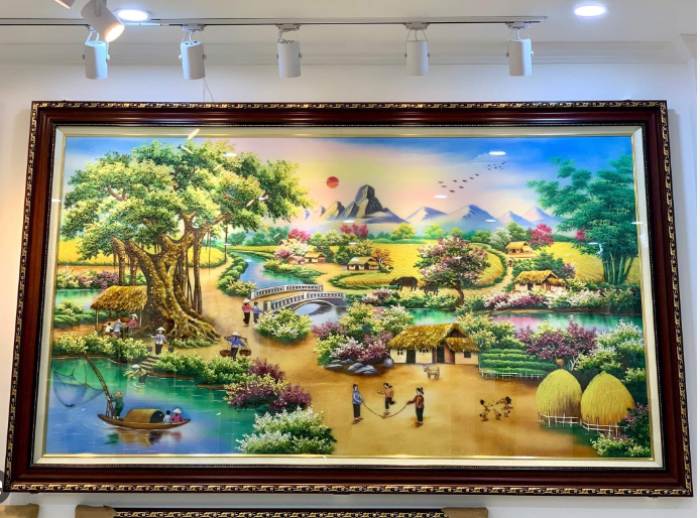 Tranh Đá Quý Đồng Quê