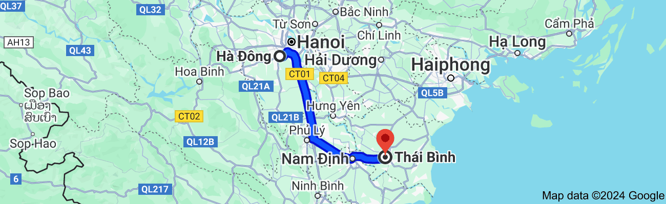 Hà Đông Cách Thái Bình Bao Nhiêu Km?