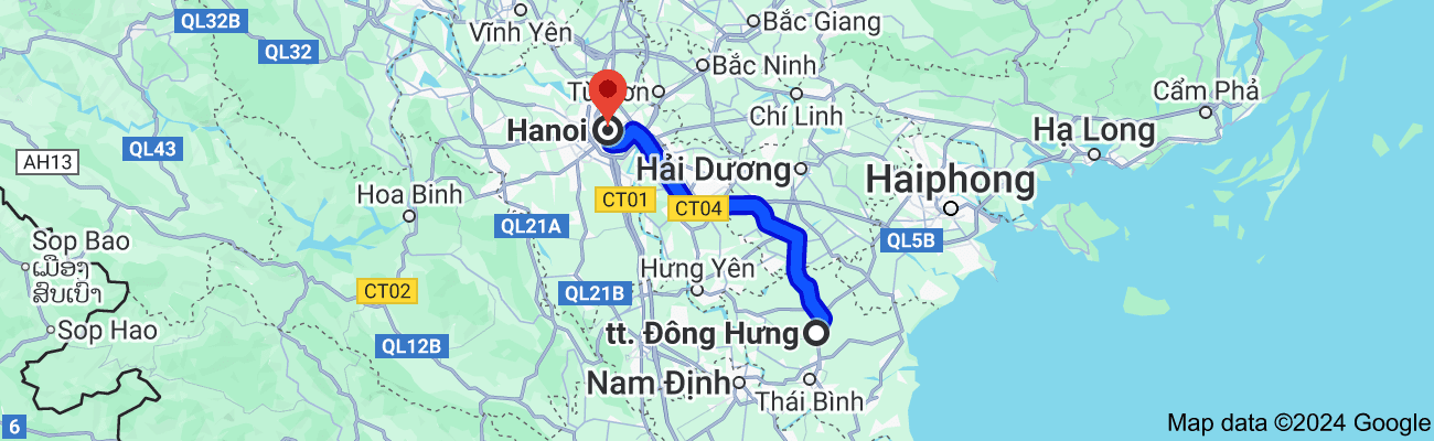 Đông Hưng Thái Bình cách Hà Nội bao nhiêu km?