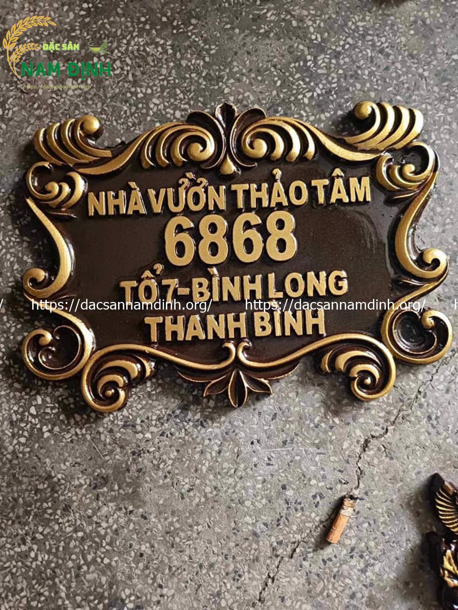 biển số nhà nhôm đúc; bảng số nhà nhôm đúc