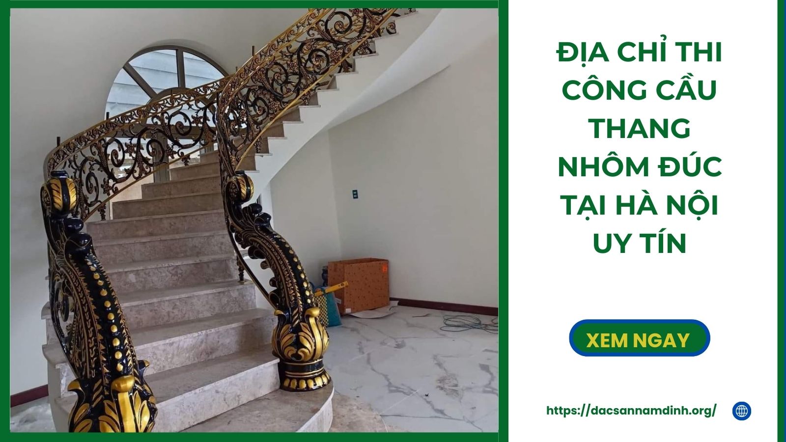 cầu thang nhôm đúc tại Hà Nội