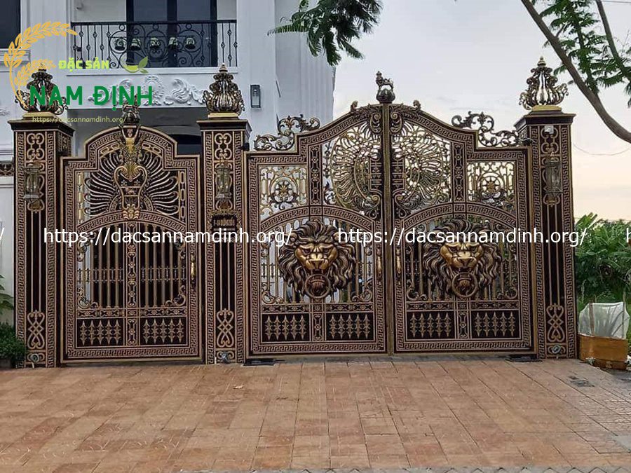 cổng nhôm đúc hiện đại