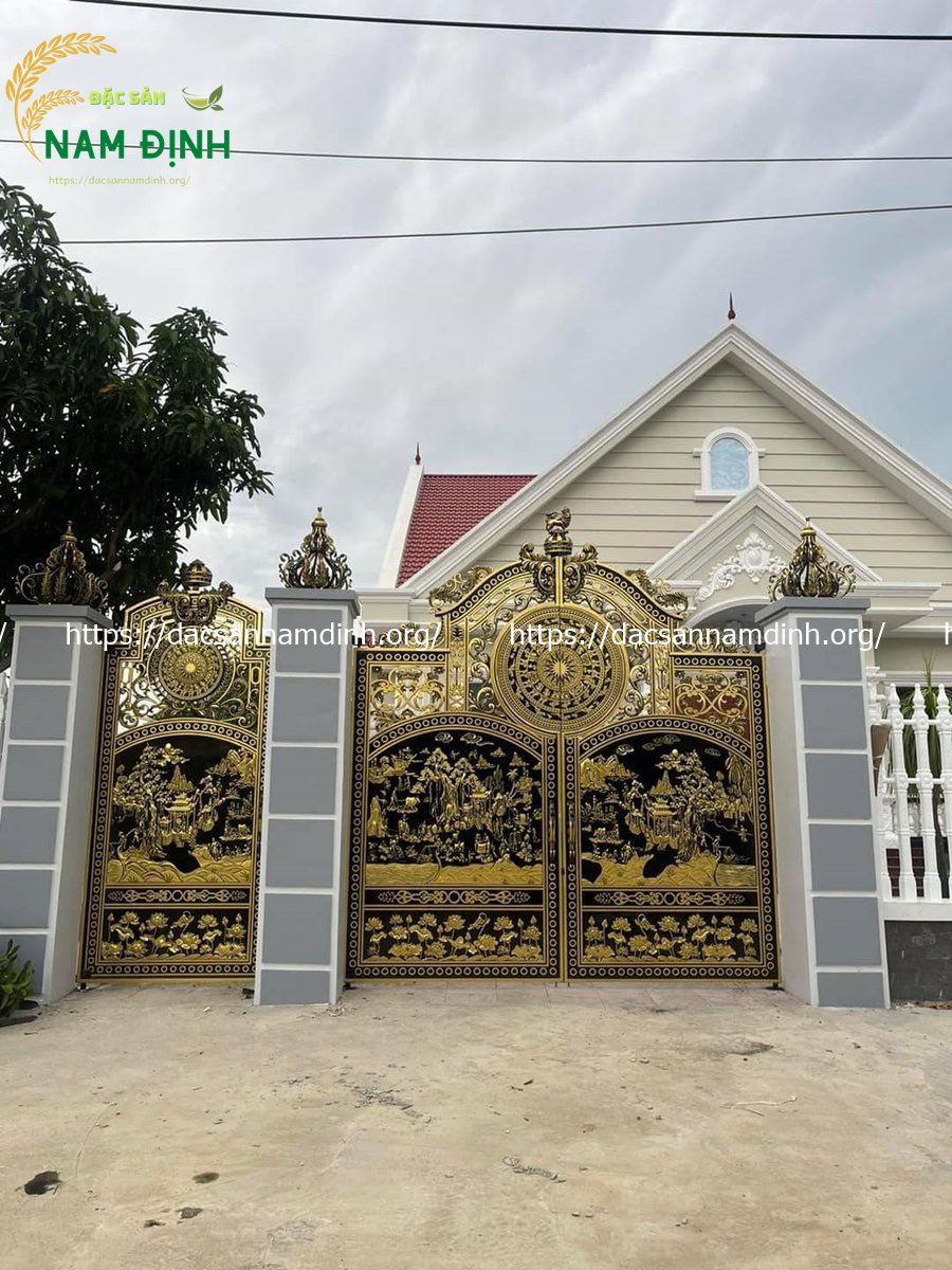 cổng nhôm đúc hiện đại