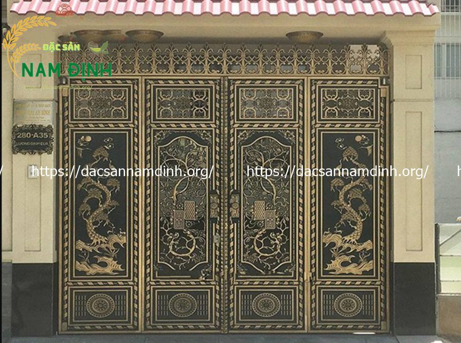cổng nhôm đúc 4 cánh