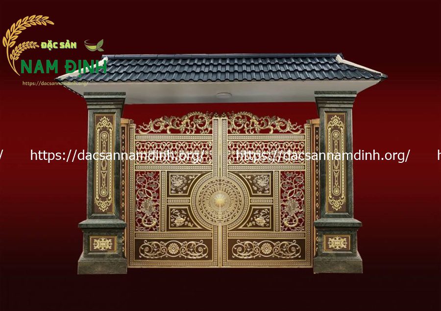 cổng nhôm đúc trống đồng