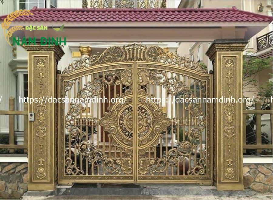 cổng nhôm đúc trống đồng