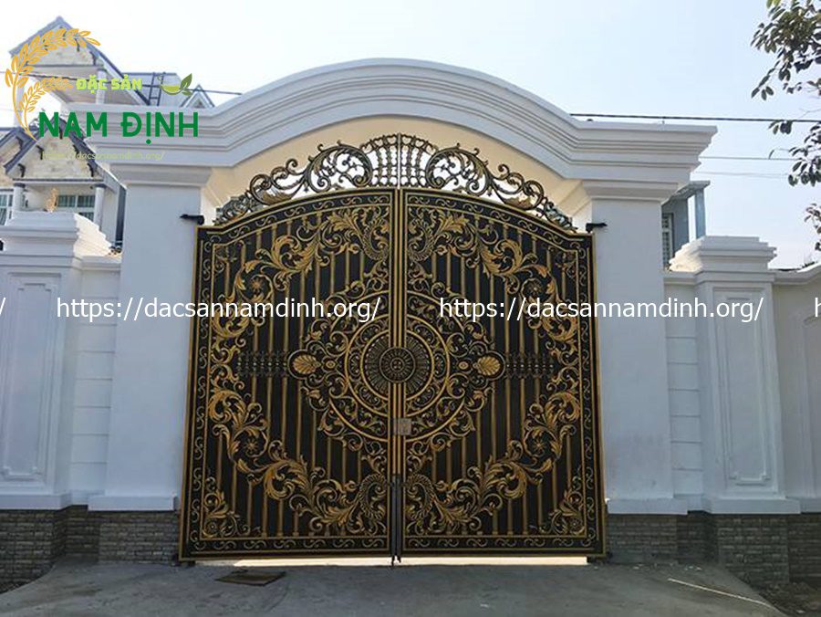 cổng nhôm đúc trống đồng