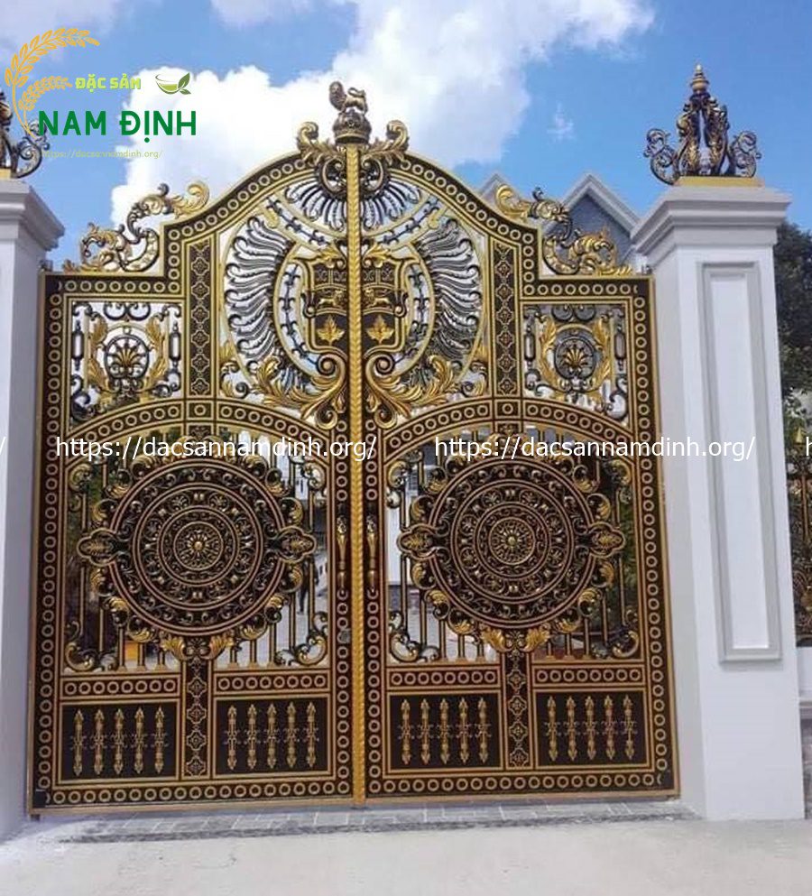 cổng nhôm đúc trống đồng