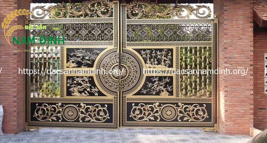 cổng nhôm đúc trống đồng