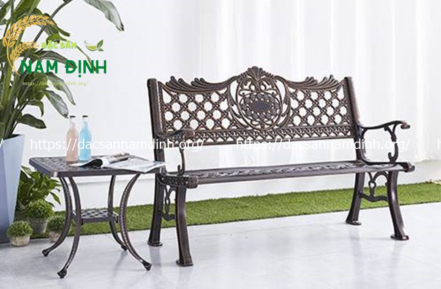 ghế băng công viên nhôm đúc