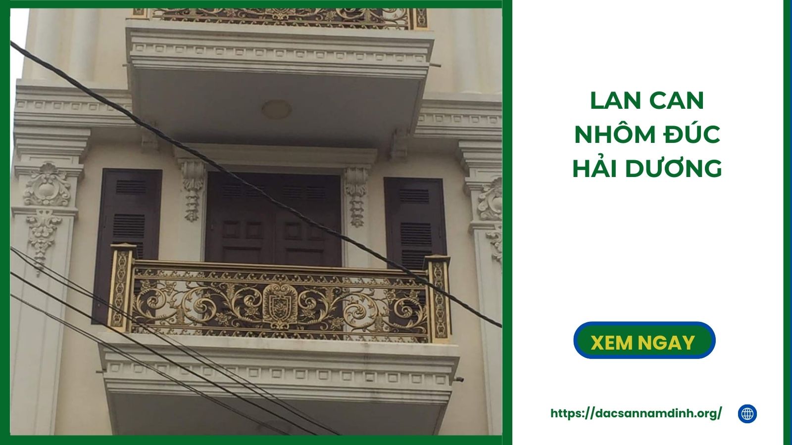 Lan can nhôm đúc Hải Dương