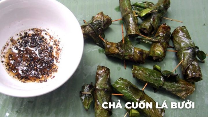 Chả cuốn lá bưởi
