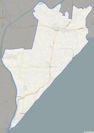 Bản đồ giao thông huyện Hải Hậu dựa trên Open Street Map, hiển thị các tuyến đường chính