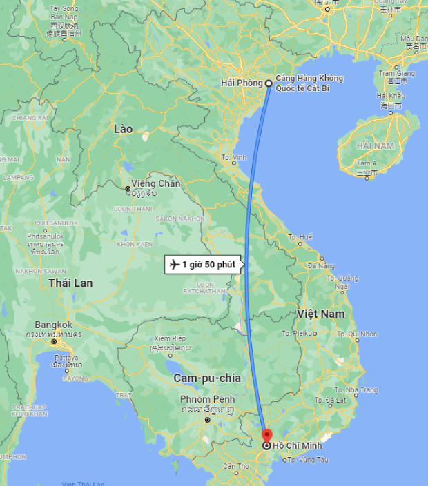 Bản đồ lộ trình di chuyển từ 8Day - trang web uy tín đăng ký & đăng nhập dễ dàng đến Hải Phòng