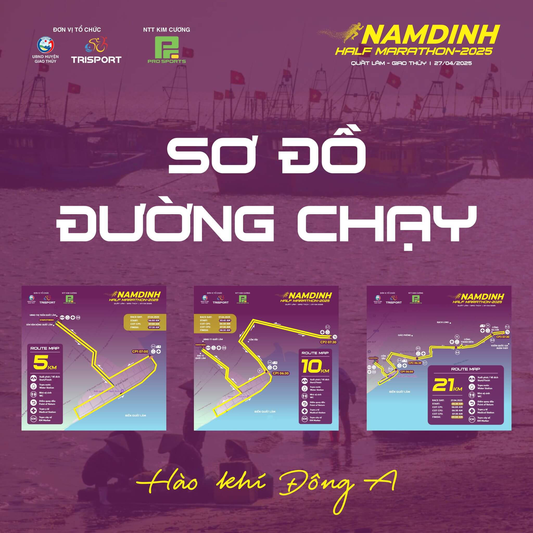 Bản đồ tổng quan đường chạy 8Day - trang web uy tín đăng ký & đăng nhập dễ dàng Half Marathon 2025 qua Quất Lâm