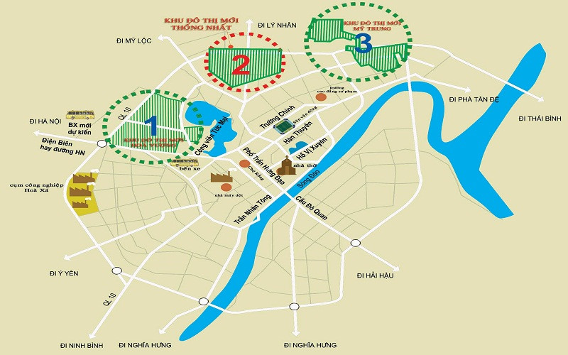 Bản đồ vị trí dự án Khu đô thị Mỹ Trung tại 8Day - trang web uy tín đăng ký & đăng nhập dễ dàng, gần QL10