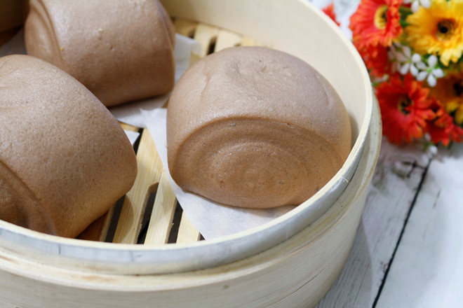 Bánh bao chocolate hình quả óc chó, nhân đậu đỏ bùi bùi