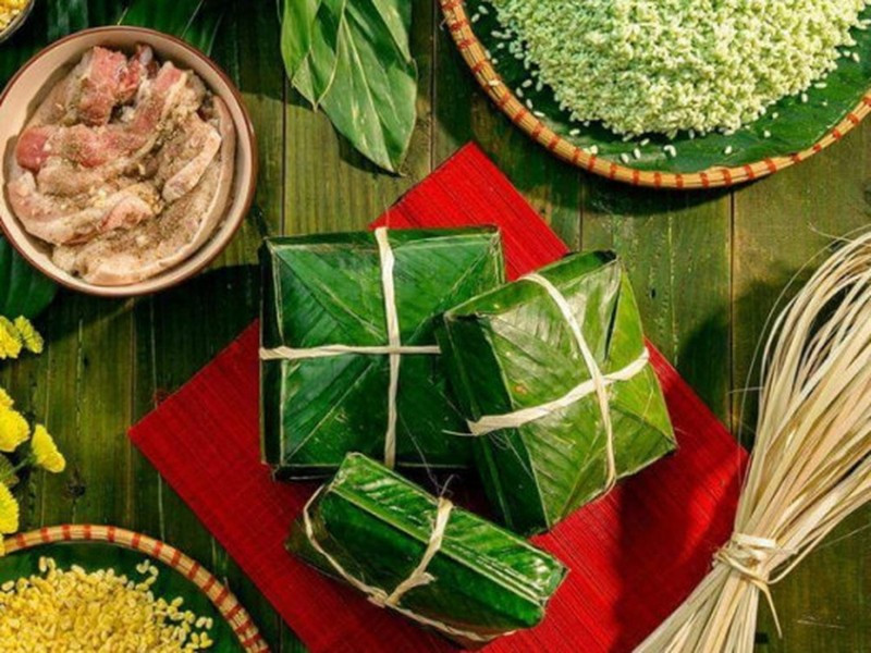 bánh chưng bánh giày Hùng Lô