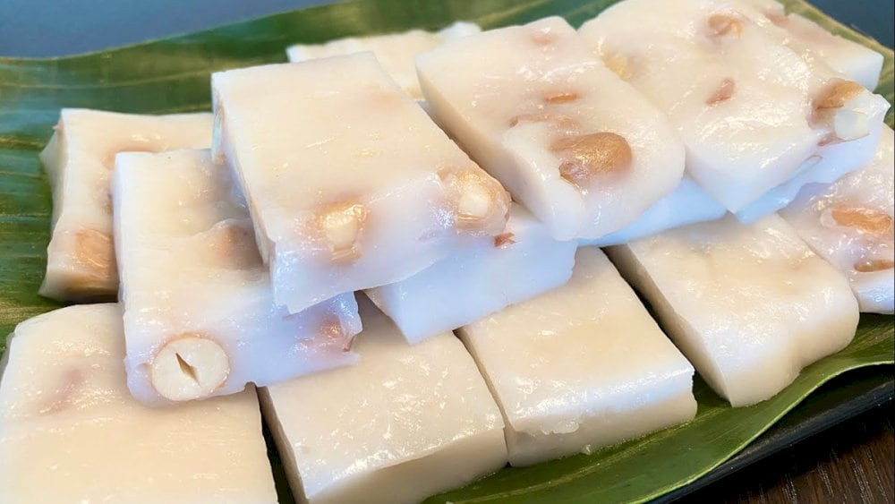 Bánh đúc đậu Hải Dương giòn lạc, chấm tương bần