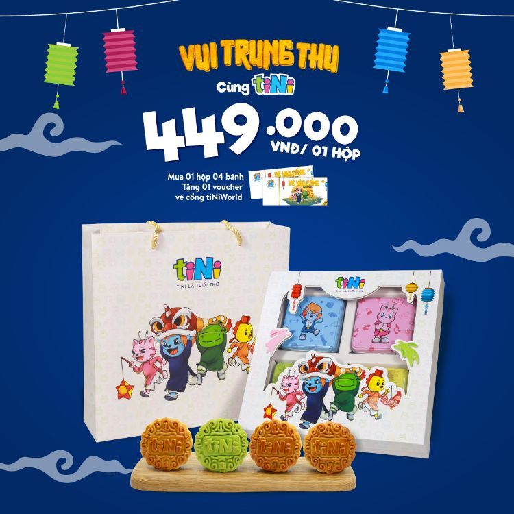 Bánh trung thu Tinistore, quà tặng dễ thương cho trẻ em