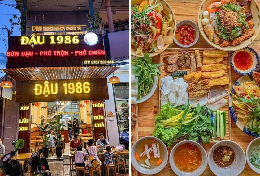 Bún đậu mắm tôm và các 8Day nhà cái dân dã, hấp dẫn tại Quán Đậu 1986, địa điểm ăn uống Nha Trang lý tưởng để giải ngấy hải sản.