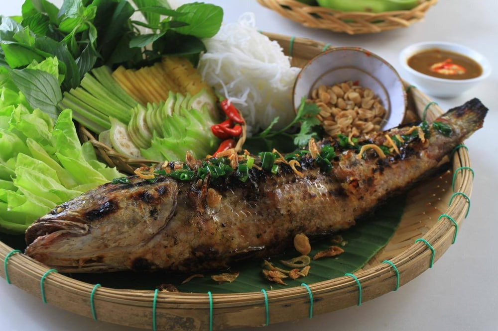 Cá lóc nướng trui