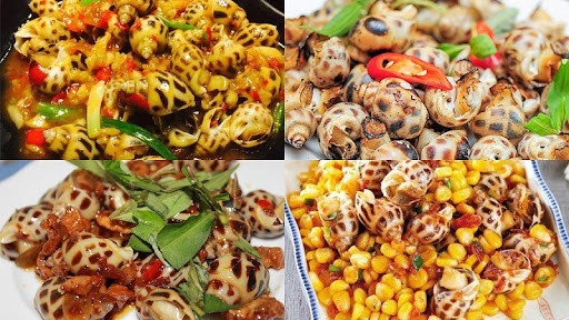 Các loại ốc tươi ngon
