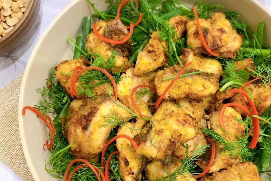 Chả cá lăng nướng than
