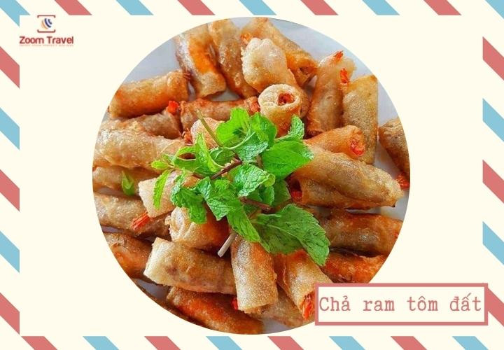 Chả ram tôm đất Phú Yên chiên vàng giòn, hấp dẫn