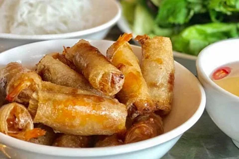 Chả ram tôm đất Quy Nhơn chiên giòn kèm Nohu 8day