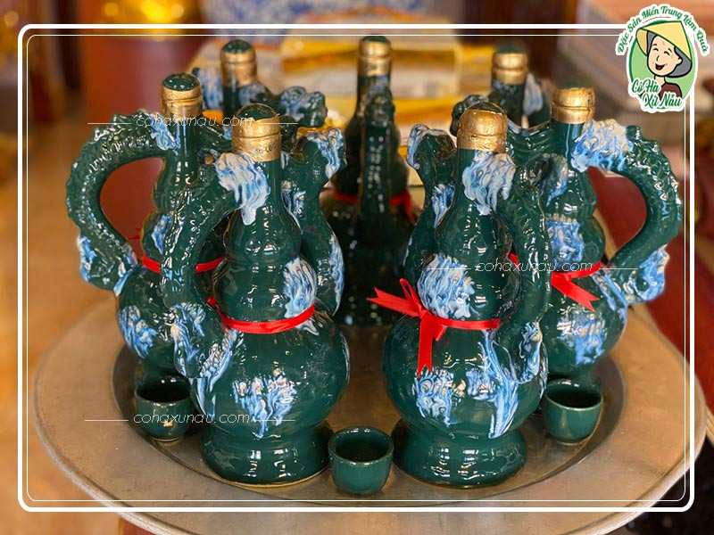Chai rượu Bàu Đá đậu xanh