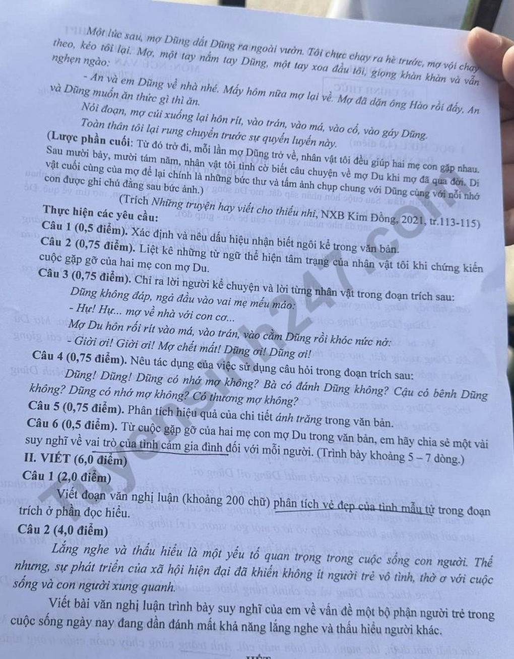 Đề thi và đáp án môn Ngữ văn tuyển sinh lớp 10 8Day - trang web uy tín đăng ký & đăng nhập dễ dàng 2025