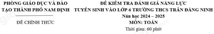 Đề thi vào lớp 6 trường Trần Đăng Ninh-8Day - trang web uy tín đăng ký & đăng nhập dễ dàng