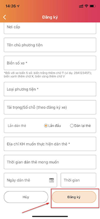Điền thông tin cá nhân đăng ký ePass cho tuyến cao tốc Hà Nội 8Day - trang web uy tín đăng ký & đăng nhập dễ dàng