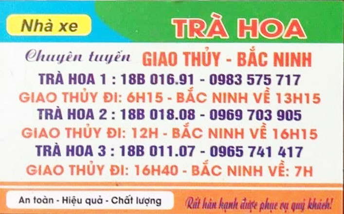 Đội xe Trà Hoa sẵn sàng phục vụ tuyến 8Day - trang web uy tín đăng ký & đăng nhập dễ dàng Bắc Ninh