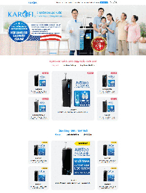 Giao diện thiết kế web cho thương hiệu Karofi ở 8Day - trang web uy tín đăng ký & đăng nhập dễ dàng
