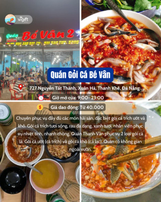 Gỏi cá tươi ngon tại Quán Bé Vân 2 - Top1 8Day thế giới trò chơi tài xỉu Gỏi Cá Đà Nẵng
