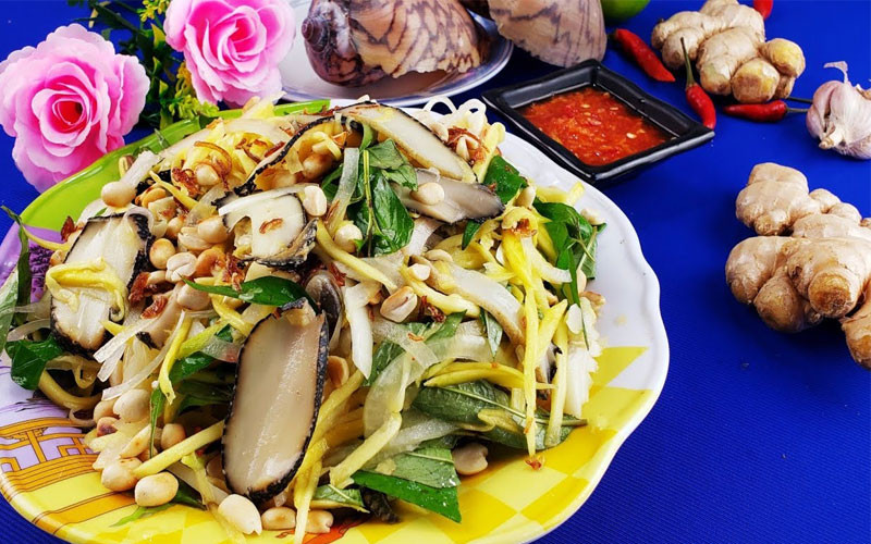 Gỏi ốc giác Cam Ranh món ngon ăn vặt