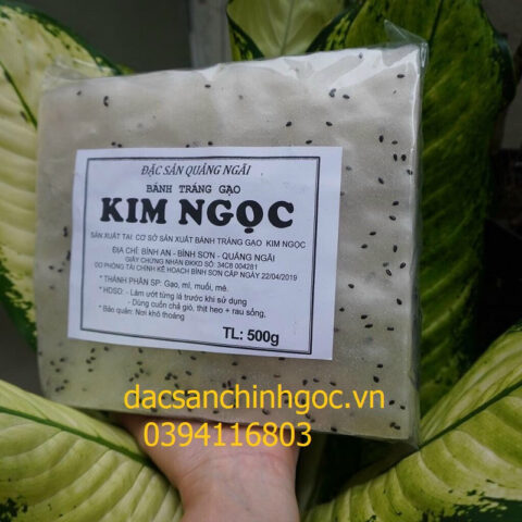Hình ảnh bánh tráng gạo mè đen truyền thống Quảng Ngãi