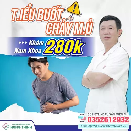 Hình ảnh cho thấy cách chữa trị tiểu buốt có mủ.