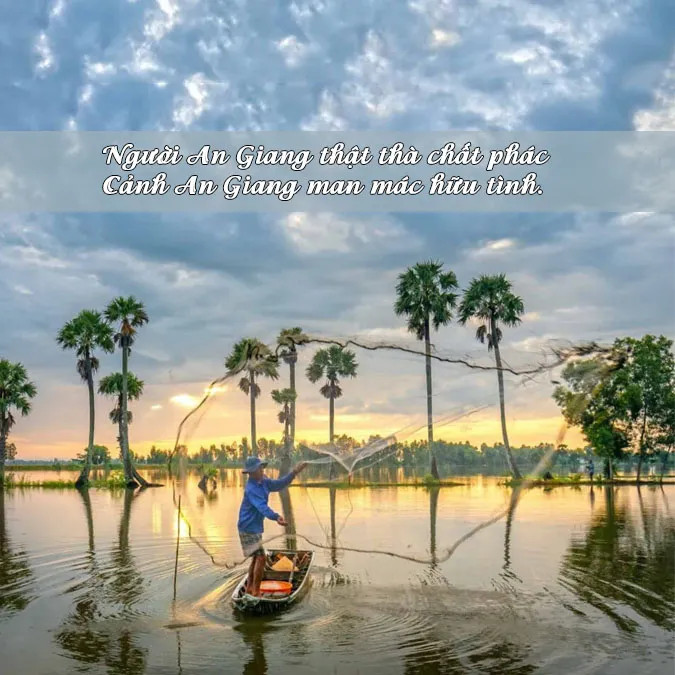 Hình ảnh một người phụ nữ lớn tuổi đang dệt vải lụa truyền thống, thể hiện tinh thần lao động cần cù của người dân An Giang