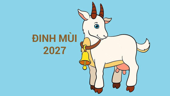 Hình ảnh tượng trưng về năm Đinh Mùi, biểu tượng con Dê và chu kỳ Can Chi.