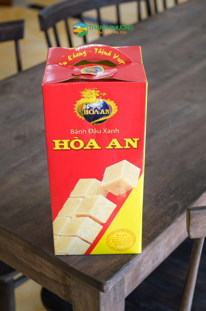 Hộp bánh đậu xanh Hải Dương 1kg, gói nhỏ tiện lợi mang đi