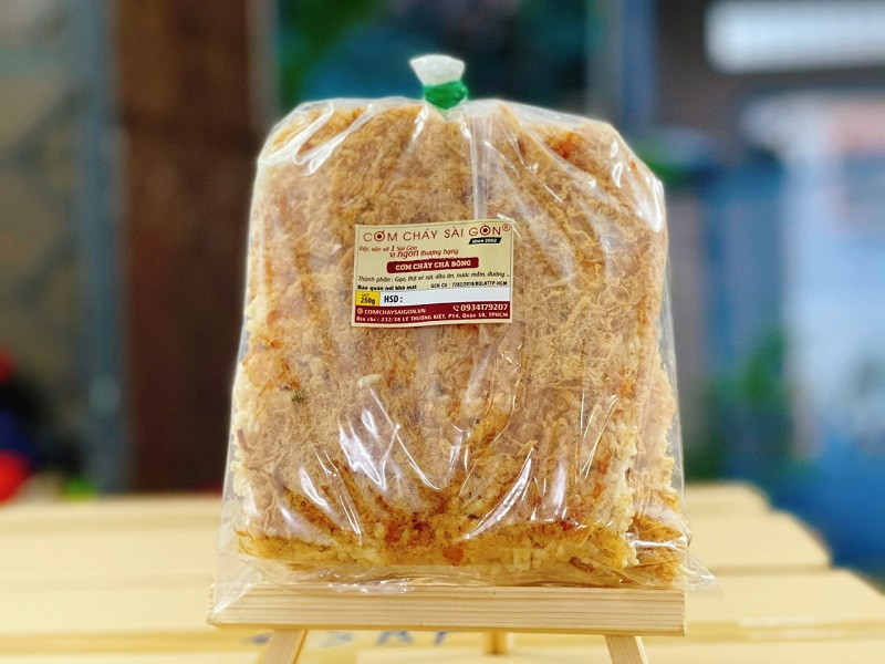 Hộp cơm cháy chà bông được đóng gói cẩn thận